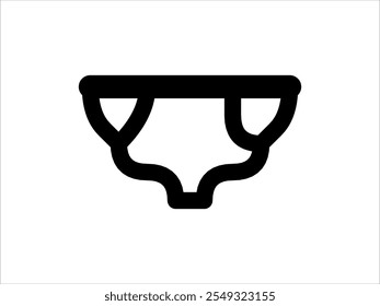 Icono de los pantalones cortos de Vector en negro