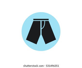 Vector shorts symbol icon. Flat design style