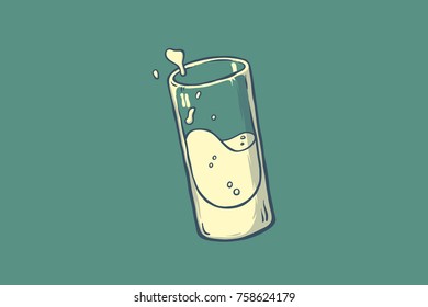 Vector shot illustration. Hand drawn sign. Good for leaflets, cards, posters, prints, menu.