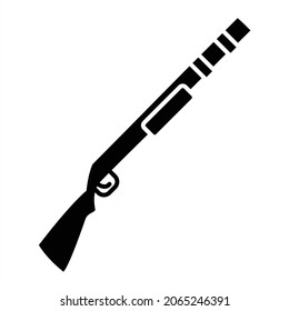 Diseño de iconos de glifo de escopeta de vectores
