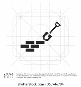 Vector Shovel brick wall