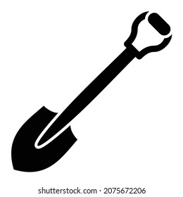 Vector Shovel Glyph Icon Design
