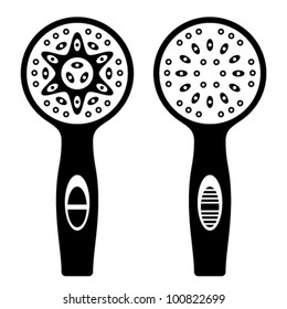 vector shower head black symbols