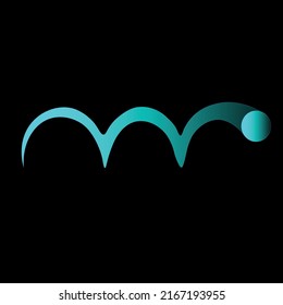 A vector showing the bumper of a ball