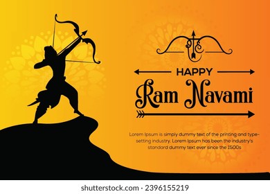 Vector Shree ram navami celebration poster design.