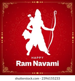 Vector Shree ram navami celebration poster design.