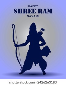 Vector Shree ram navami celebration poster design.