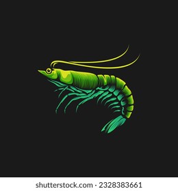 Design-Illustration für Vektorgrafiken-Shrimps-Logo