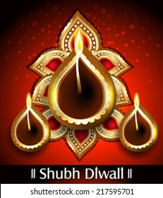  Vector Shubh Diwali Background vector illustration 