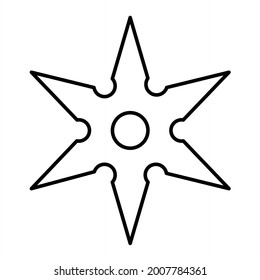 Vector Shuriken Outline Icon Design Stock Vector (Royalty Free ...