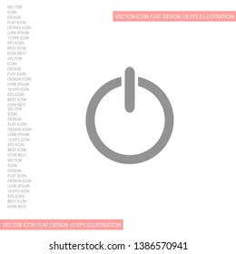 Vector shut down icon . Lorem Ipsum Illustration design