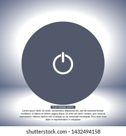 Vector shut down icon . Lorem Ipsum Illustration design