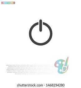 Vector shut down icon . Lorem Ipsum Illustration design