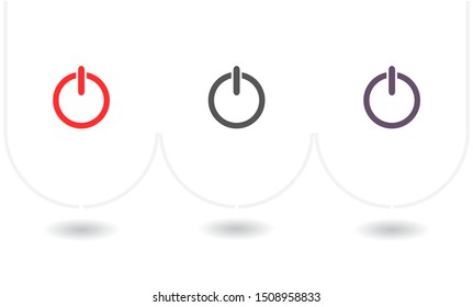 Vector shut down icon . Lorem Ipsum Illustration design