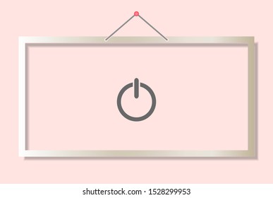 Vector shut down icon . Lorem Ipsum Illustration design