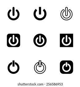 Vector shut down icon set