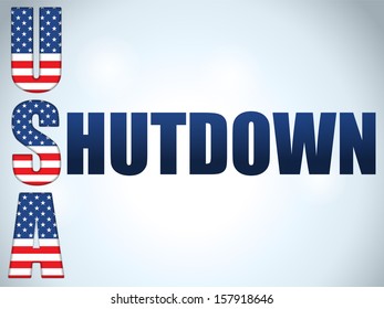 Vector - Shutdown Closed United States of America Background