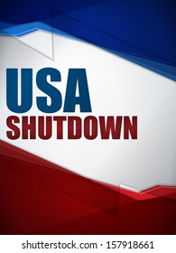 Vector - Shutdown Closed United States of America Background