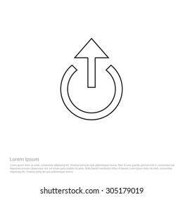 Vector shutdown Icon - Flat pictogram illustration