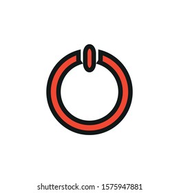 vector shutdown icon with simple shapes