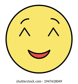 Vector Shy Outline Icon Design
