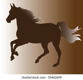 The Vector sidebar, silhouette. The Horse.
