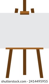 Vector Sienna Painter's Easel Brown - Mockup isolated on background