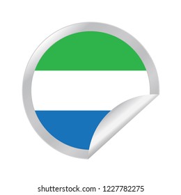 Vector Sierra Leone circle folded