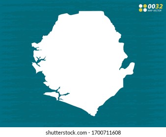 Vector of Sierra Leone map on dark background.