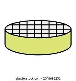 Vector Sieve Filled Outline Icon Design
