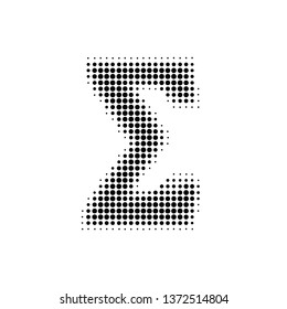Vector sigma sign Halftone effect