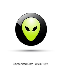 Vector sign abstract alien