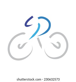 Vector sign abstract bicycle