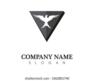 Vector - Vector sign abstract bird in flight