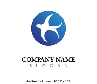 Vector - Vector sign abstract bird in flight