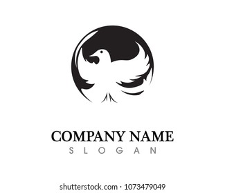 Vector - Vector sign abstract bird in flight