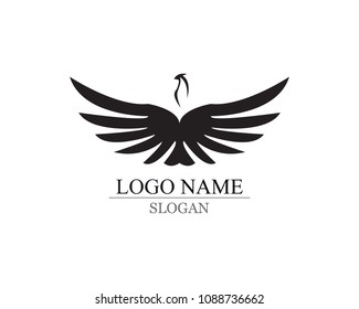 Vector - Vector sign abstract bird in flight