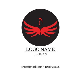 Vector - Vector sign abstract bird in flight
