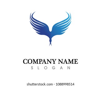 Vector - Vector sign abstract bird in flight