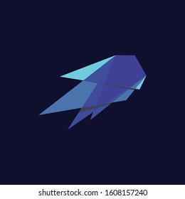 Vector sign abstract bird in flight. Abstract bird icon, symbol, vector sign. Logo for Media, Web, Digital, Marketing, Network icon. Colorful logo