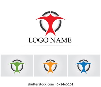Vector sign abstract bird in flight