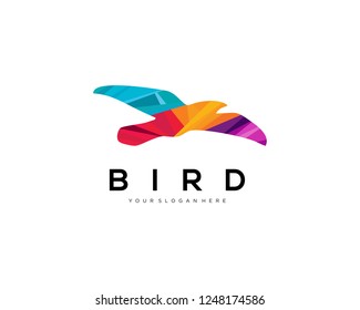 Vector sign abstract vector bird logo