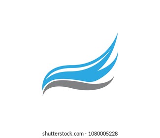 Vector sign abstract bird wings