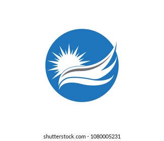 Vector sign abstract bird wings