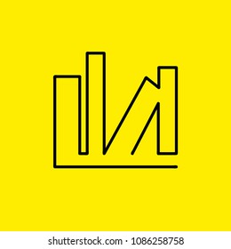 Vector sign abstract book, in linear style