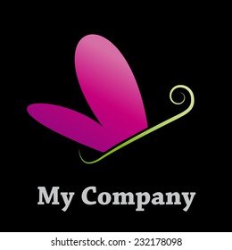 Vector sign abstract butterfly
