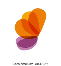 Vector sign abstract butterfly