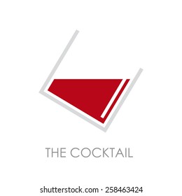 Vector sign abstract cocktail