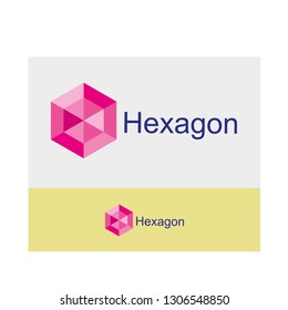 Vector sign abstract cube