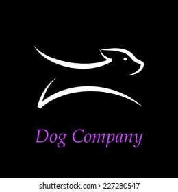 Vector sign abstract  Dog running